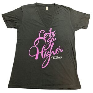 Jordan Knight Lets Go Higher New Kids On The Block Black T Shirt Womens L